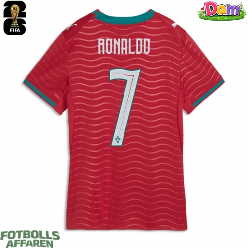 Portugal Cristiano Ronaldo #7 Hemmatröja Kvinnor VM 2026 Kortärmad